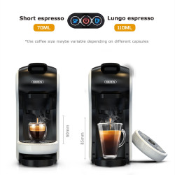 HIBREW 4-en-1 : cafetière automatique avec mousseur à lait et plateau